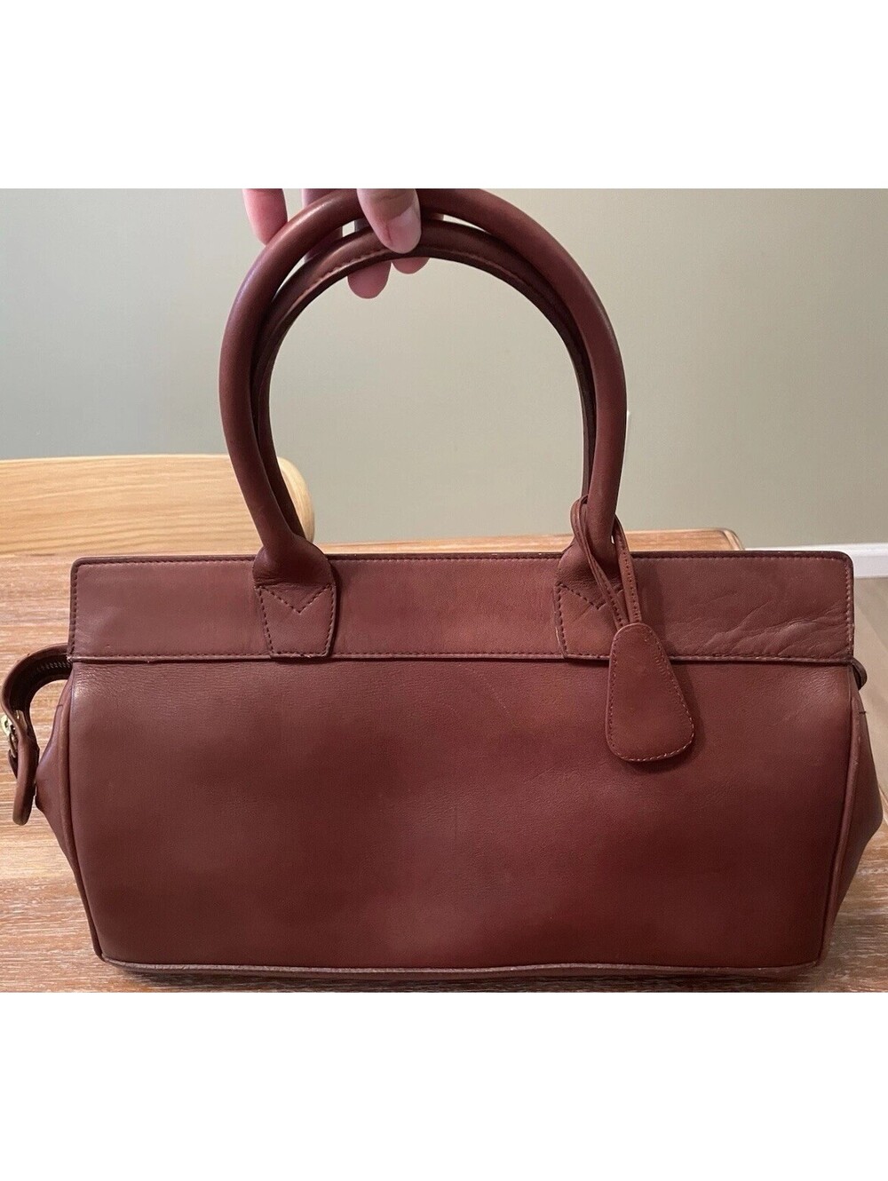 Vintage Calvin Klein Brown Leather Doctor Bag Purse
